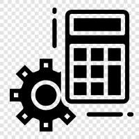 calculator app, calculators, math, fractions icon svg