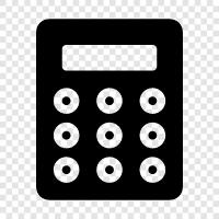 calculator app, calculator software, maths, calculator tutorial icon svg