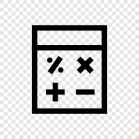 calculator app, calculator software, maths, graphing calculators icon svg