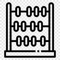 calculator, financial calculator, Roman abacus, Abacus icon svg