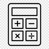 calculator for, calculators for, math calculator, math tools icon svg