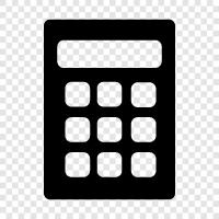 calculator for, math, algebra, trigonometry icon svg