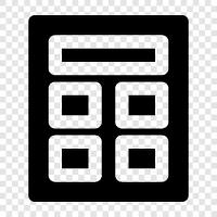 calculator for, math, mathematical, operations icon svg