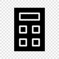 calculator, calculator app, math, fractions icon svg