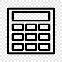 calculator software, calculator app, calculators, elementary school calculator icon svg