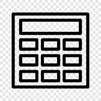 calculator software, calculator app, calculators, elementary school calculator Значок svg