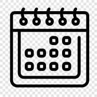 Kalender App, Terminplanung, Zeit, Tag symbol