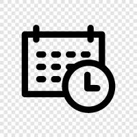 calendar app, planner, todo list, time management icon svg