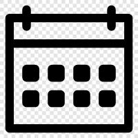 Kalender, Wandkalender, Schreibtischkalender, Taschenkalender symbol