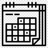 calendar, diary, todo list, schedule icon svg