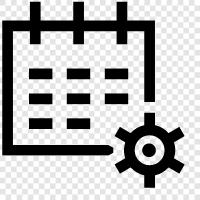 KalenderEinstellungen, KalenderApp, KalenderSoftware, KalenderProgramme symbol