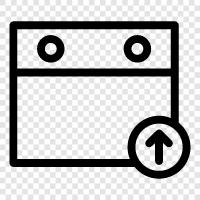 Calendar Uploader, Upload Calendar, Calendar Uploading, Calendar Uploader for icon svg