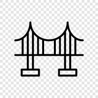 California, Bay Bridge, San Francisco, landmark icon svg