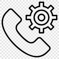 Обработка звонков, телефонная служба, служба телефонных звонков Значок svg