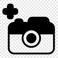 Kamera, Kameraausrüstung, Kamerareparaturen, Kameradienste symbol