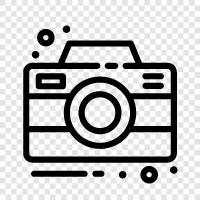 Camera equipment, Camera software, Camera accessories, Camera tips icon svg