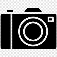 Camera equipment, Camera bag, Camera lens, Camera accessories icon svg