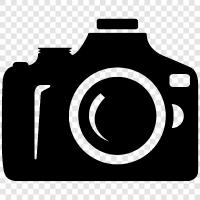 camera lens, camera body, camera sensor, camera software icon svg