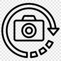 Camera, Rotation, 360, Panorama icon svg