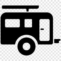 camper, van, truck, camping icon svg