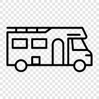 camper, car camping, RV camping, outdoor camping icon svg