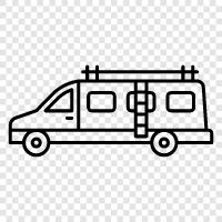 campervan, recreational araç, kamp, seyahat ikon svg