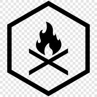 campfire, burning, fire, woods icon svg