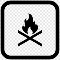 campfire, outdoor fire, burning wood, firepit icon svg