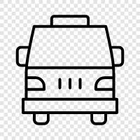 camping, van, travel, rentals icon svg