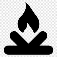 camping, fire, campsite, outdoors icon svg