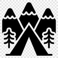 Camping in the Winter, Backpacking in the Winter, Hiking in, Winter Camping icon svg