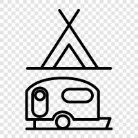 camping, travel, outdoors, gear icon svg