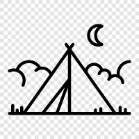 camping, outdoors, shelter, campsite icon svg