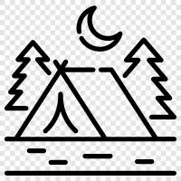 camping, outdoors, outdoors activities, hiking icon svg