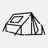 camping, outdoors, hiking, backpacking icon svg