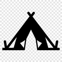 camping, outdoors, tent camping, backpacking icon svg