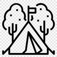 camping, outdoor, shelter, gear icon svg