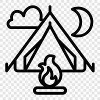 camping, outdoors, shelter, picnic icon svg