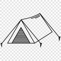 camping, outdoors, shelter, warm icon svg