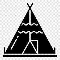 Camping, Wandern, Outdoor, Ausrüstung symbol