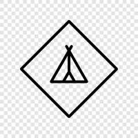 camping, outdoors, hiking, backpacking icon svg