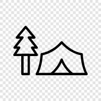 Camping, Hiking, Backpacking, Picnic icon svg