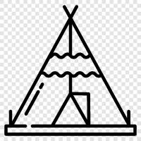 Camping, Wandern, Backpacking, Reisen OutdoorAktivitäten symbol