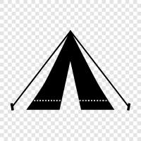 camping, outdoors, shelter, gear icon svg