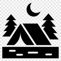 camping, outdoors, tents, sleeping icon svg