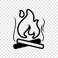 camping, fire, roasted marshmallows, s mores icon svg