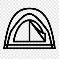 camping tent, RValue, shelter, weather protection icon svg