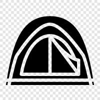 camping tents, camping gear, gear for camping, hiking tents icon svg