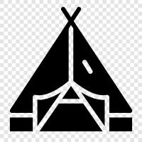 camping tents, camping tarps, camping awnings, camping hammocks icon svg