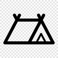 camping tents, camping, backpacking tent, camping gear icon svg